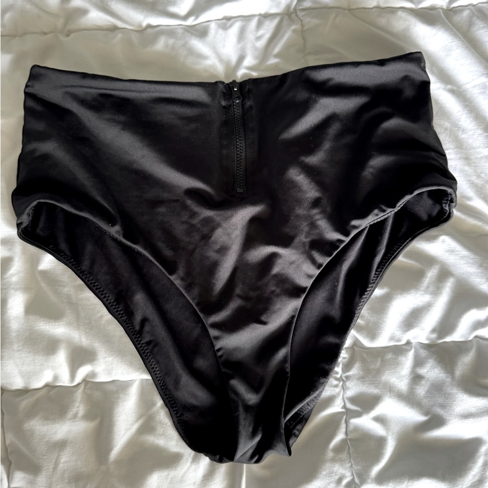 Andie black high waisted bikini bottom